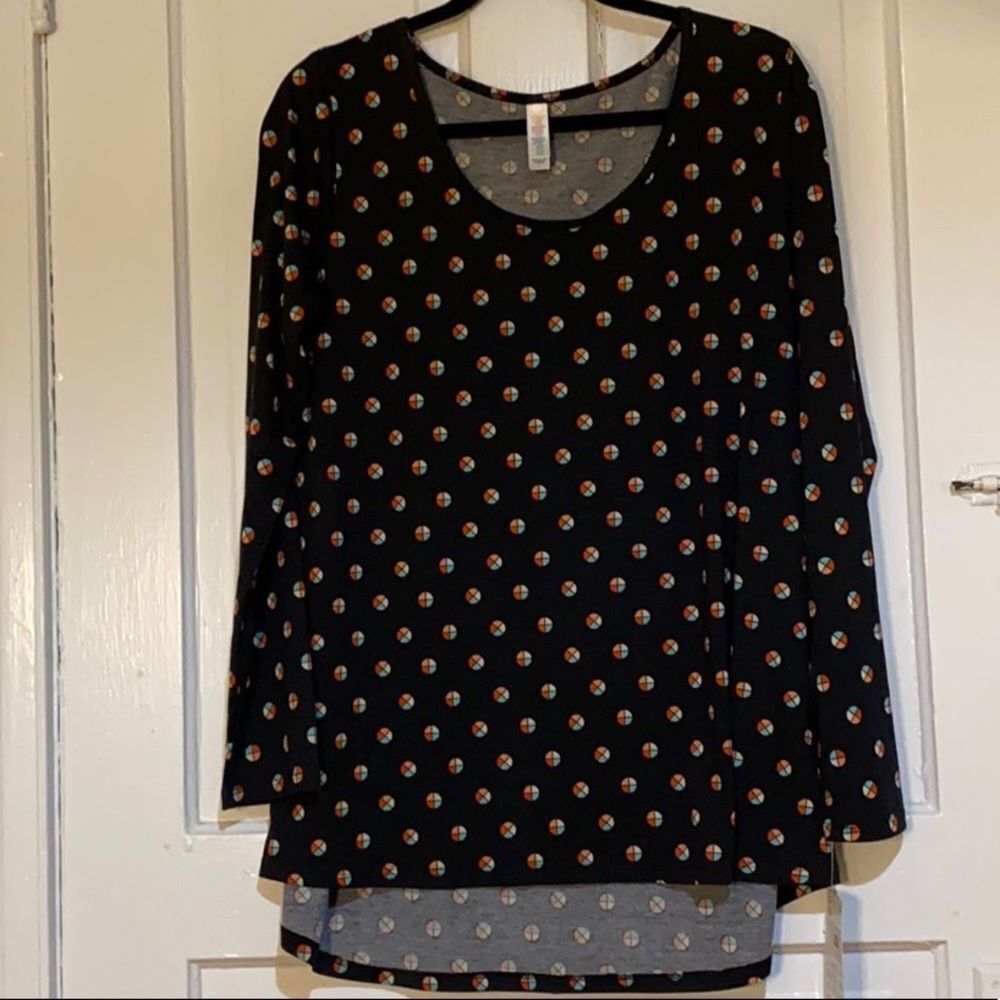 LULAROE LYNNAE LONG SLEEVE TOP LARGE NEW
